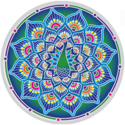 SUNSEAL - Peacock Kaleidoscope Mandala 14cm