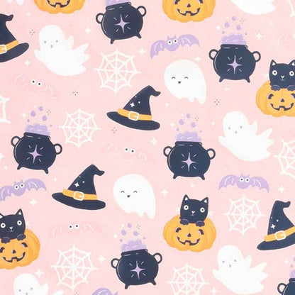 Cute Halloween Print Cotton Tote Bag