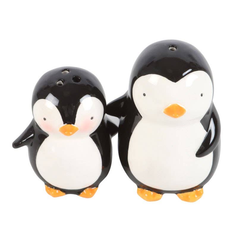 Hugging Penguins Ceramic Salt And Pepper Shakers